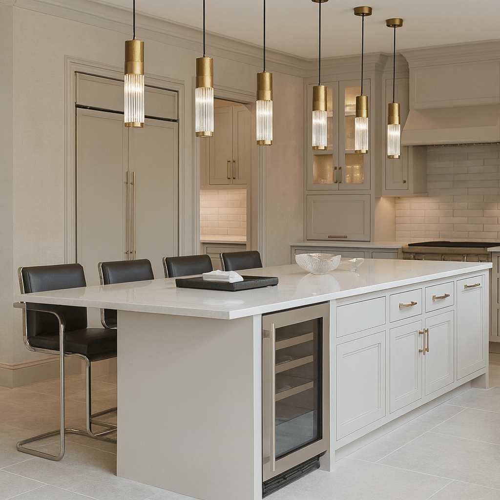 Copper Glass Kitchen Island Pendant Lights for Your Home