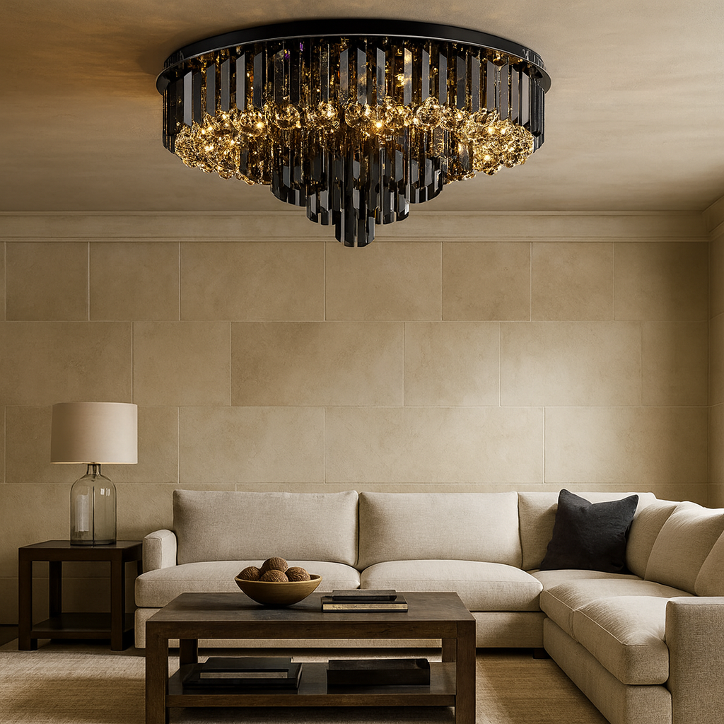 Gio Crystal Ceiling Light: Elegant Modern Home Lighting