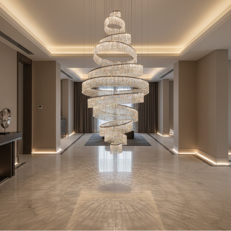 Alleri Crystal Foyer Chandelier – Morsale