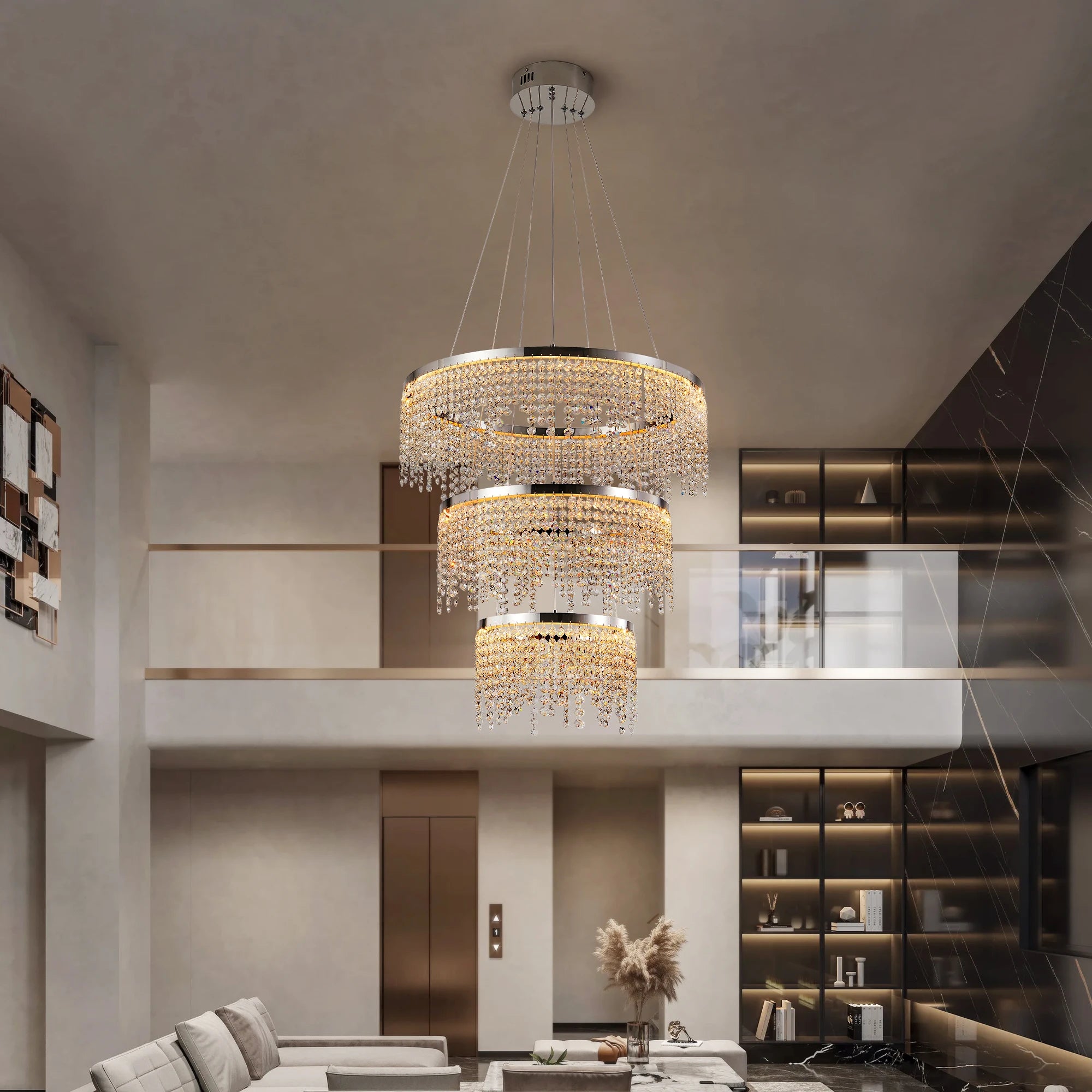 Alleri Crystal Foyer Chandelier, image size:1445x1445