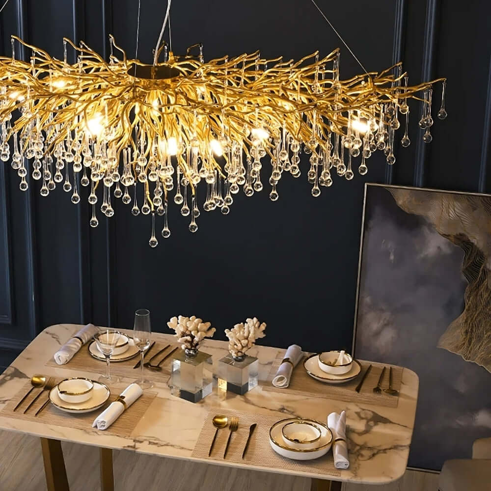 Topaz chandelier ゴールド シャンデリア Modern Gold Crystal, LED Luxury Chandelier | Topaz | MOD Lighting