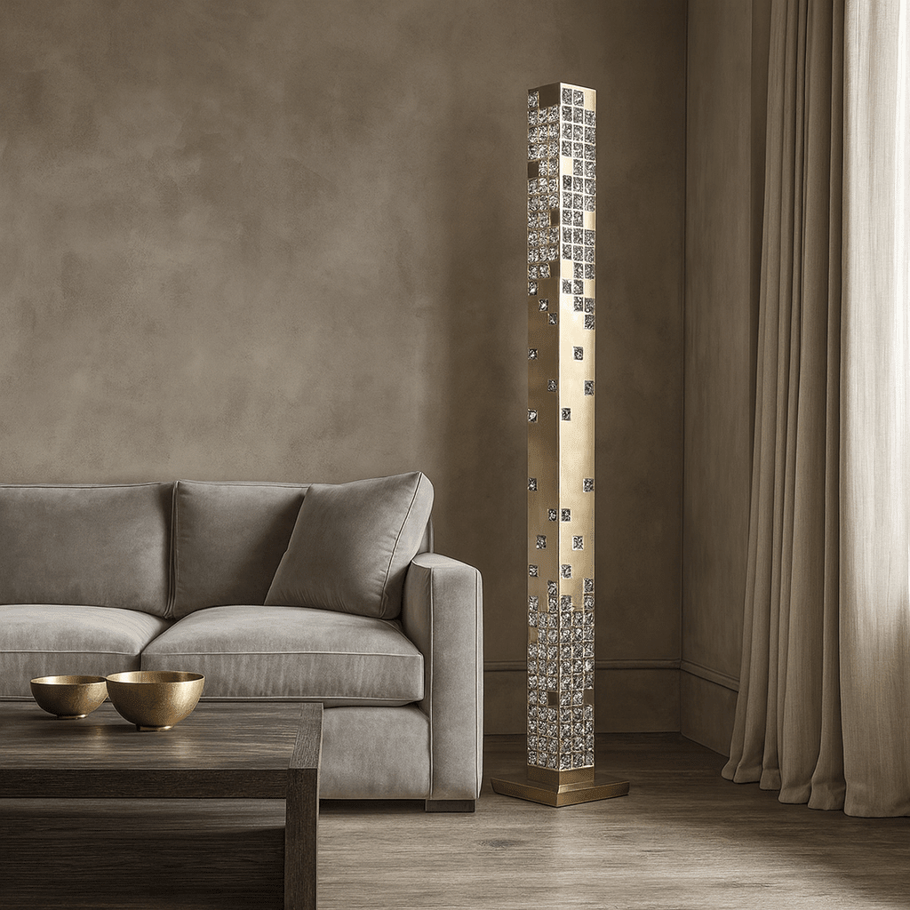 Aurelia Crystal Tower Floor Lamp – Luxury Floor Lamp | Morsale