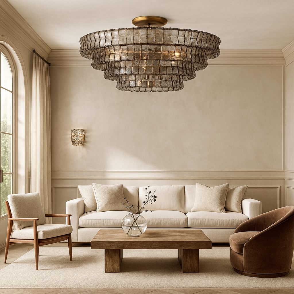 Riviera French Glass Flush Mount – Morsale