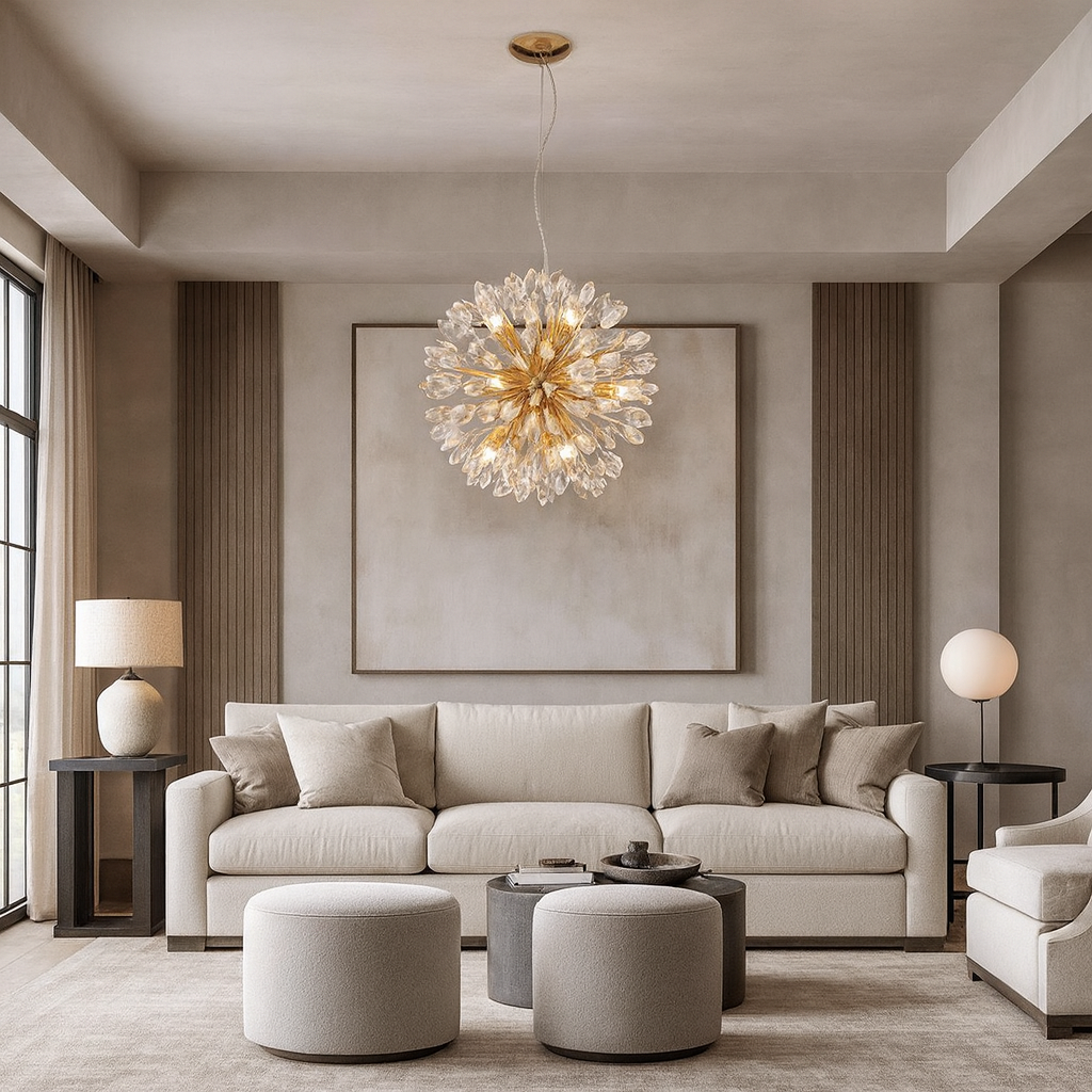 Vanci Crystal Dandelion Pendant Light: Elegant Home Lighting