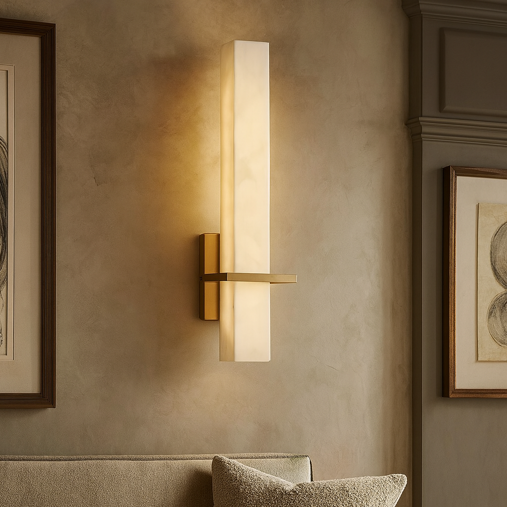 Elegant Natural Marble Indoor Sconce for Modern Spaces, image size:1024x1024