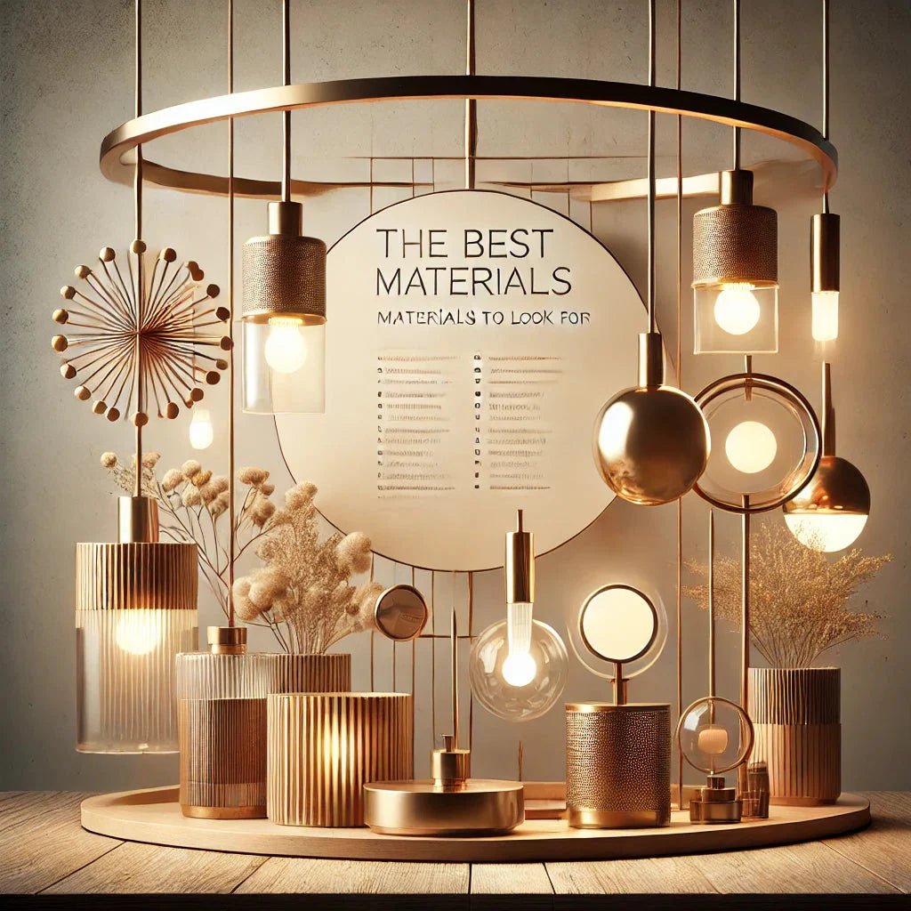 The Best Materials to Look for When Buying Light Fixtures - Morsale
