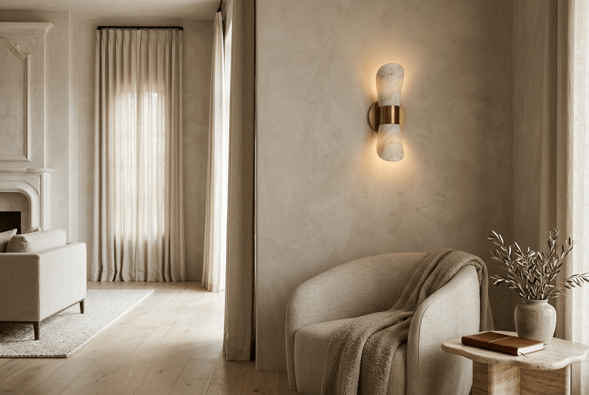 One Marble Wall Sconce or a Pair? How to Plan a Balanced Wall - Morsale