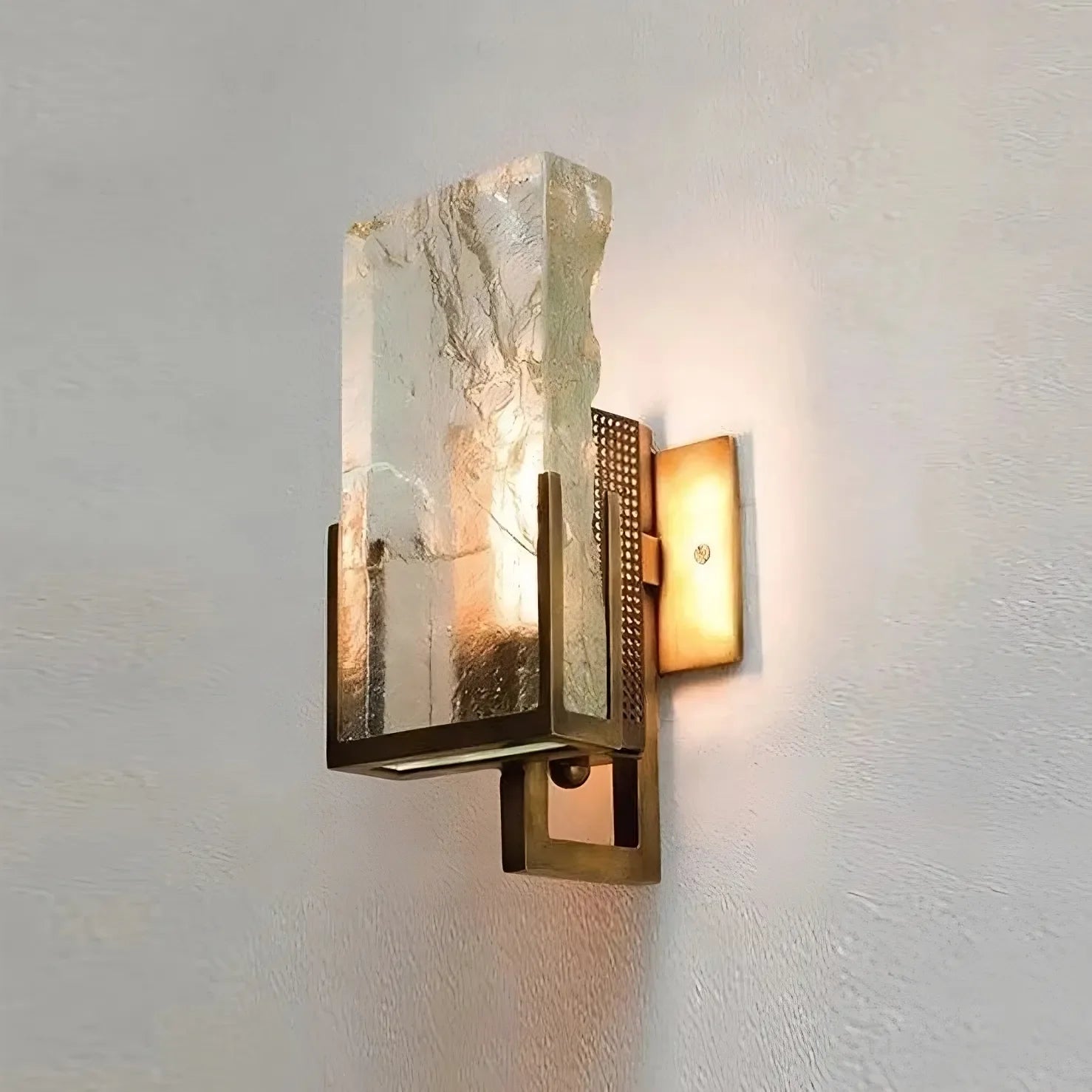 crystal wall sconce in an interior