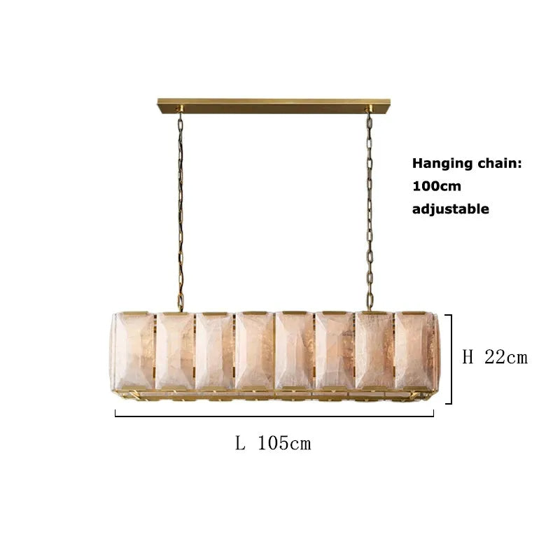 Villano Calcite Crystal Chandelier, Gold