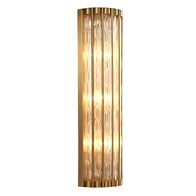 Modern Copper & Glass Wall Sconce