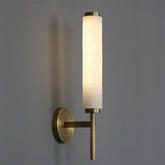 Natural Marble & Copper Candle Style Wall Sconce