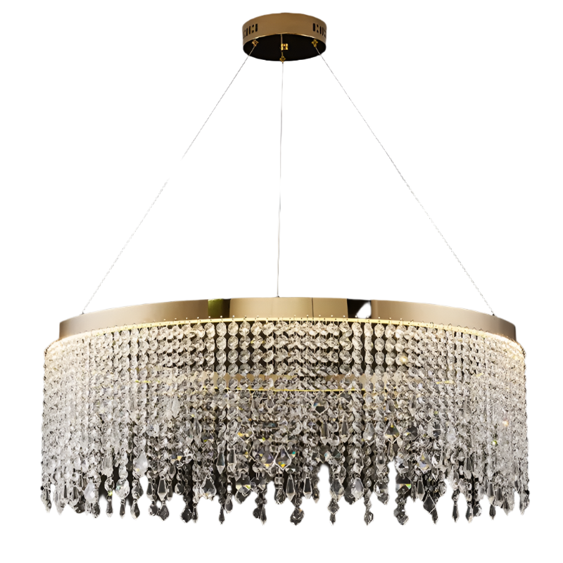 Adena Crystal Modern Ring Chandelier