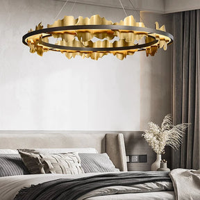 Nera Brushed Brass Modern Chandelier