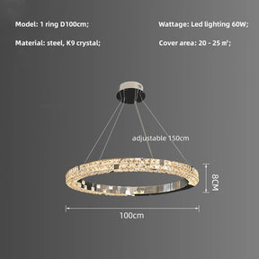 Bacci Crystal RingModern Chandelier