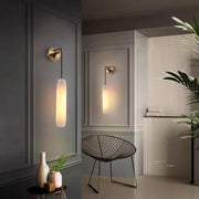Moonshade Natural Marble Pendant Wall Sconce