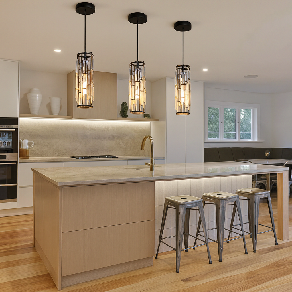 Elegant Crystal Pendant Lights for Stunning Kitchen Islands