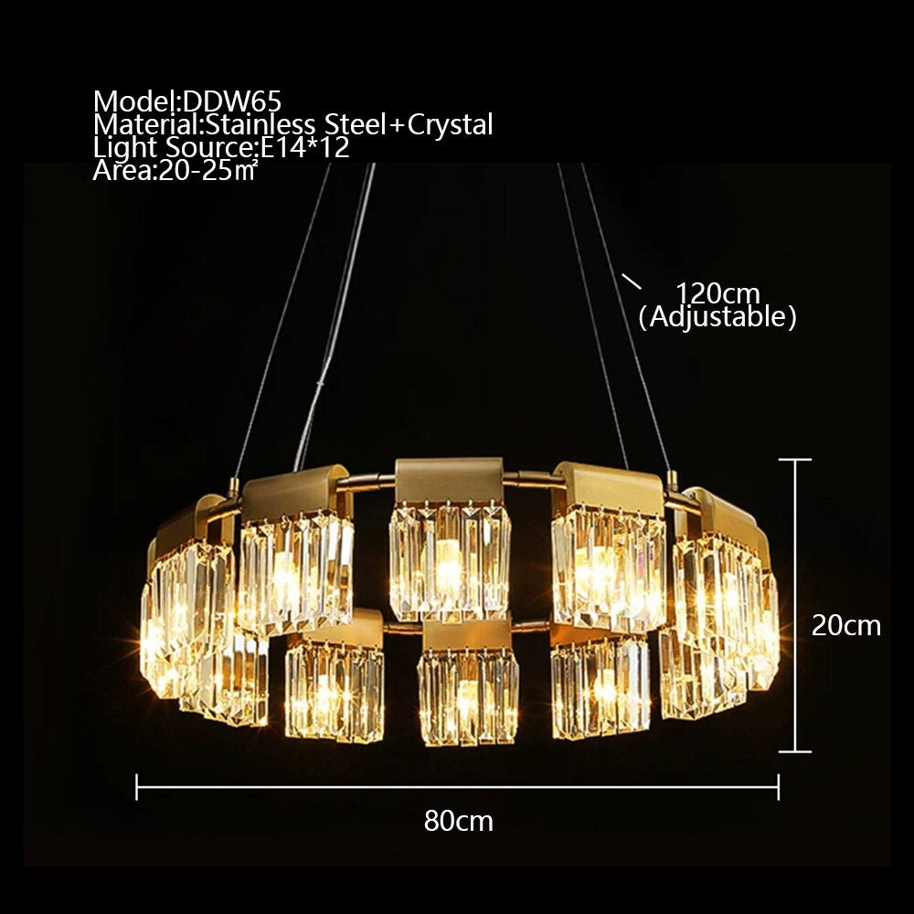 Gio Collection Crystal Modern Chandelier