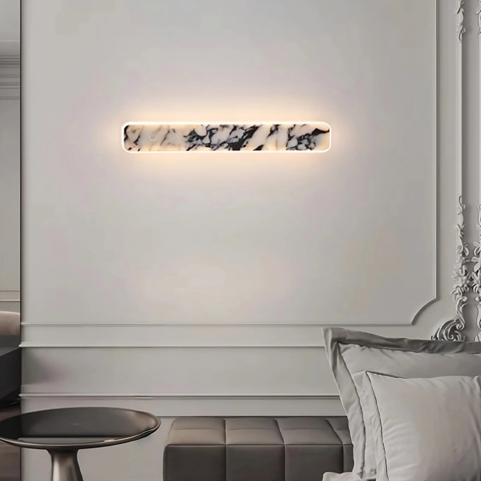 marble wall sconce - Elegant Hand-Carved LED Lighting – Morsale