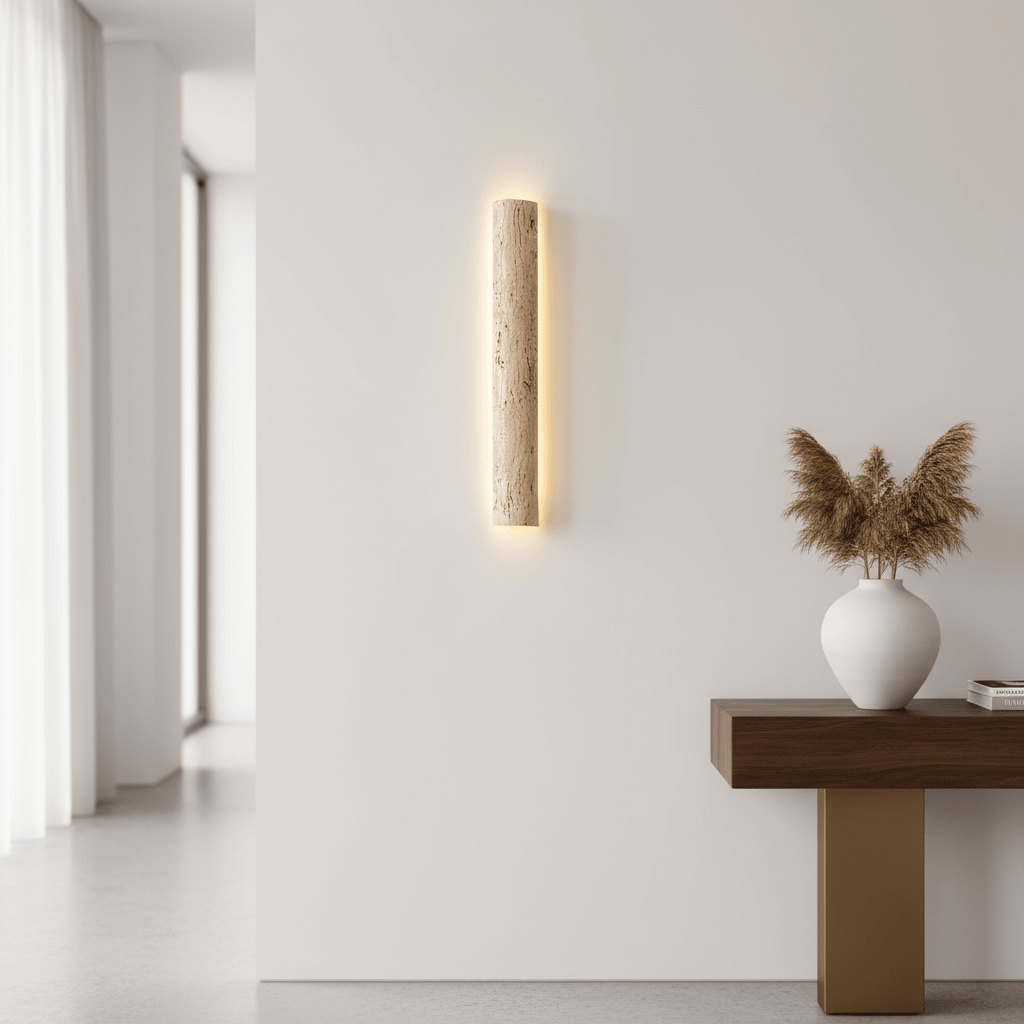 Solterra Travertine Sconce | Natural Stone Wall Light | Morsale Lighting