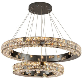 Bacci 2-Tier Crystal Chandelier Light