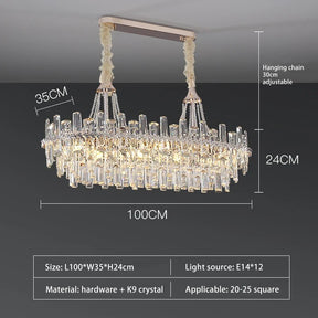 Gio Crystal Chandelier For Dining Room