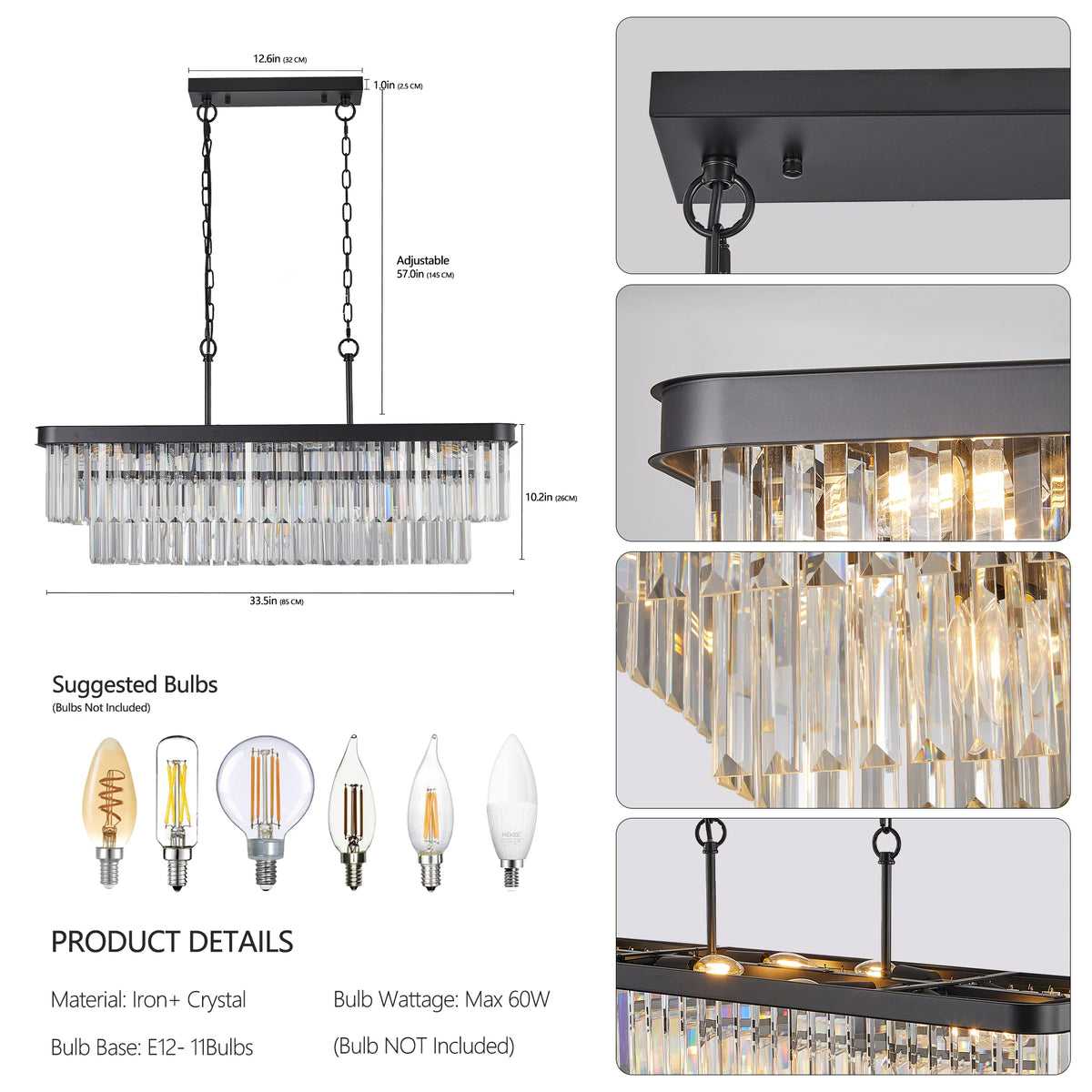 Crystal Dining Chandelier - Gio's Timeless Elegance – Morsale