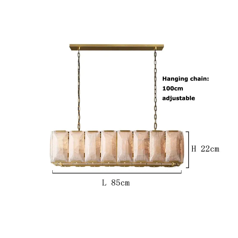 Villano Calcite Crystal Chandelier, Gold