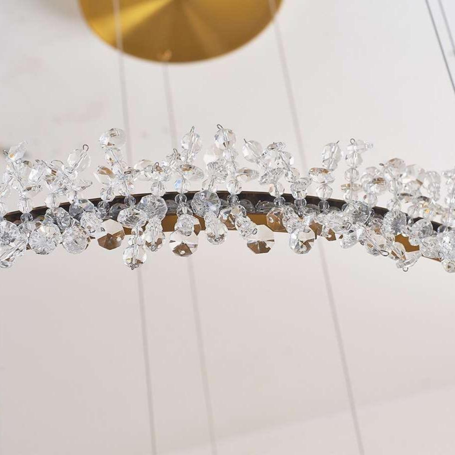 Capri Double Ring Crystal Chandelier