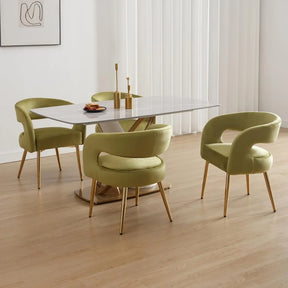 Velvet Dining Room Chairs, Set Of 4