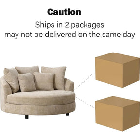 59.8"  Oversized Accent Barrel Sofa Chair