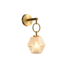 Copper & Glass Pendant Wall Sconce