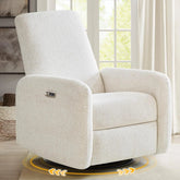 Chenille Swivel Rocker Power Recliner Chair