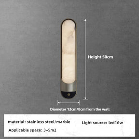 Sandford Stainless Steel & Marble Wall Sconce