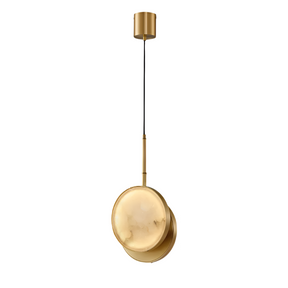 Modern Marble & Brass Light Fixture