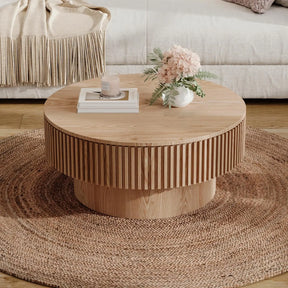 31" Round Coffee Table With Storage
