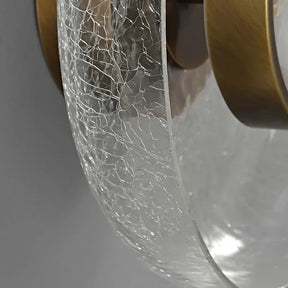 Art Deco Cracked Glass Wall Sconce