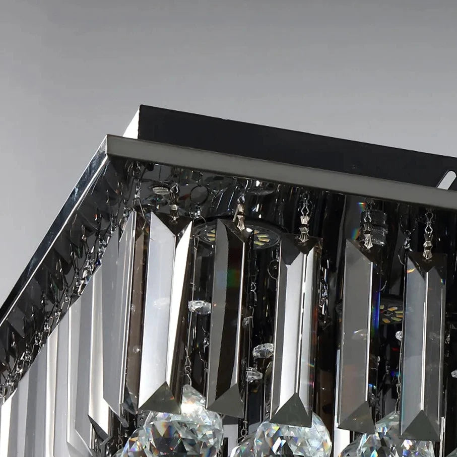 Gio Rectangular Crystal Ceiling Chandelier