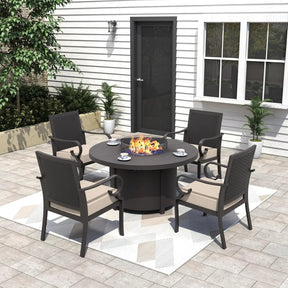 Westhill 5-Piece Patio Furniture Set With Fire Pit