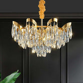 Andria Gold Plated Crystal Chandelier