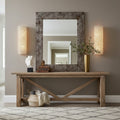 Bergamo tall crystal wall sconce in a hallway