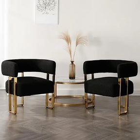 Velvet Accent Chairs, Set of 2