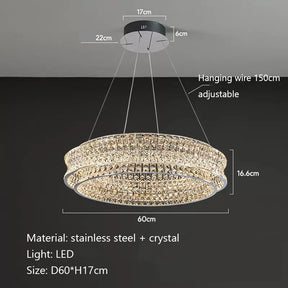 Bacci Modern Crystal Chandelier