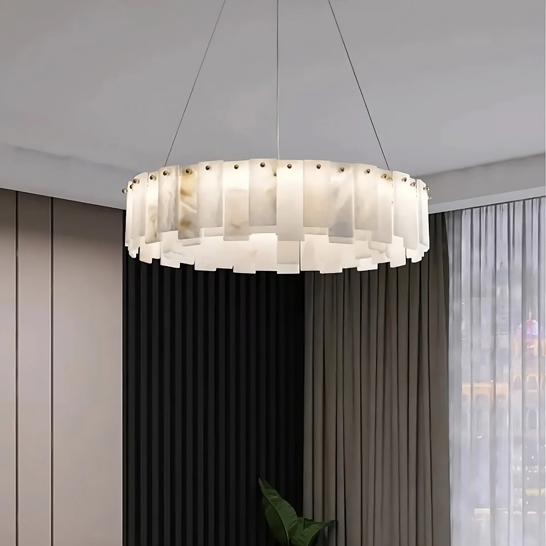 Moonshade Natural Marble Chandelier