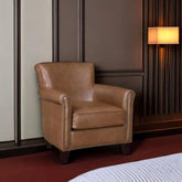 Top Grain Genuine Leather Accent Chair