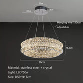 Bacci Modern Crystal Chandelier