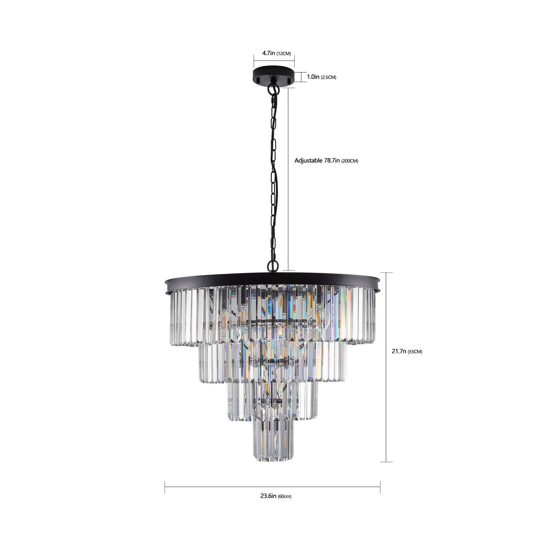 23.6" Gio Crystal Chandelier