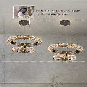 Bacci 2-Tier Crystal Ceiling Chandelier