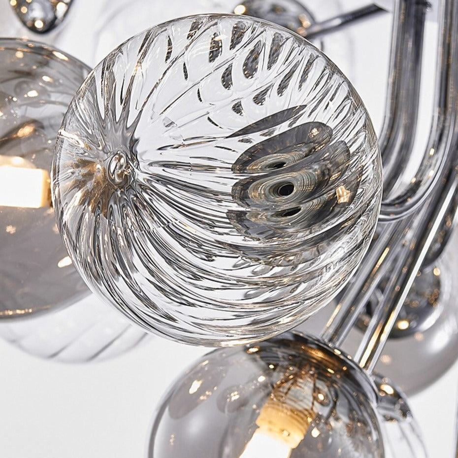 18-Light Glass Modern Chandelier