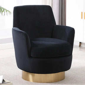 Velvet Swivel Lounge Chair, Set of 2