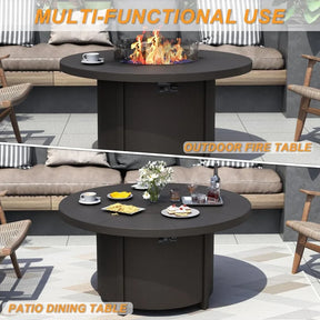 Westhill 5-Piece Patio Furniture Set With Fire Pit